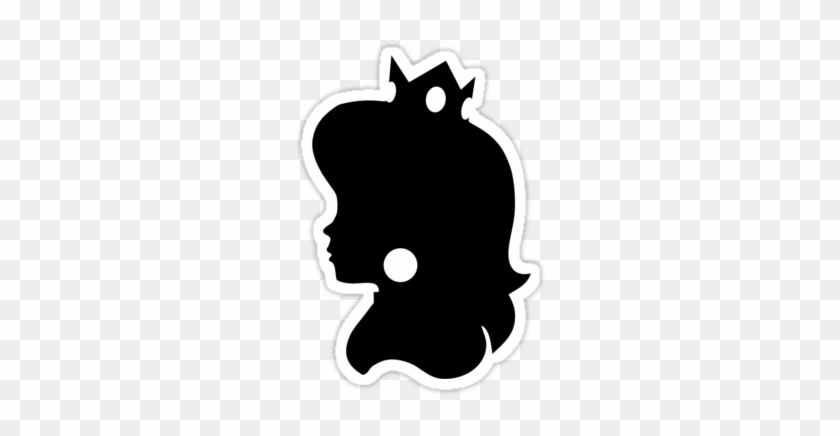 Mario Princess Peach Silhouette Clipart - Princess Peach Silhouette.