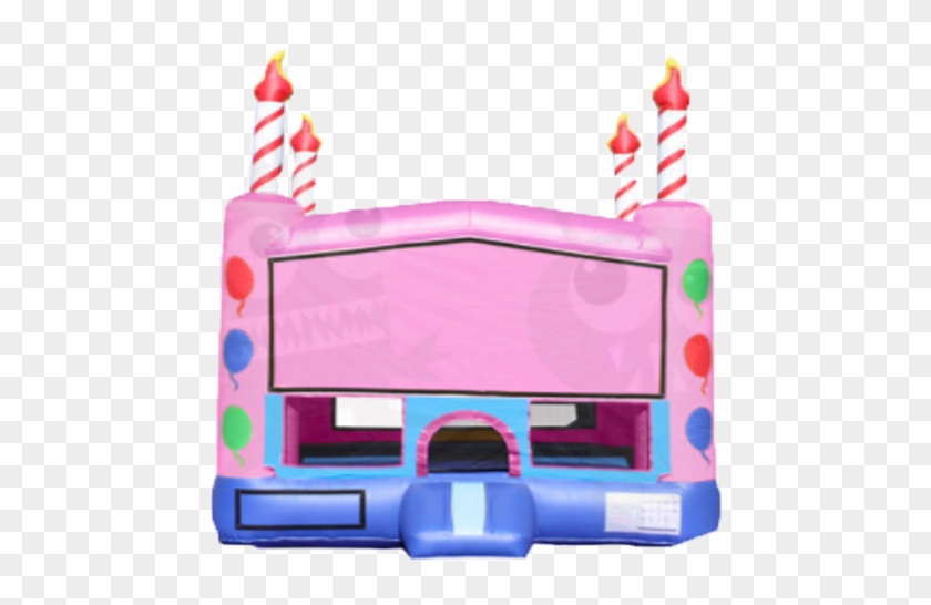 Pink Birthday Cake Bounce House - Birthday Cake #266908