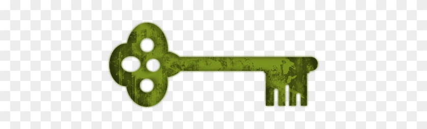 Fancy Skeleton Key Clip Art - Green Skeleton Key #267049