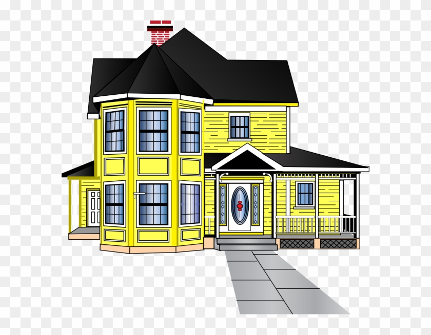Little Yellow House Clip Art - Big House Clip Art #267083
