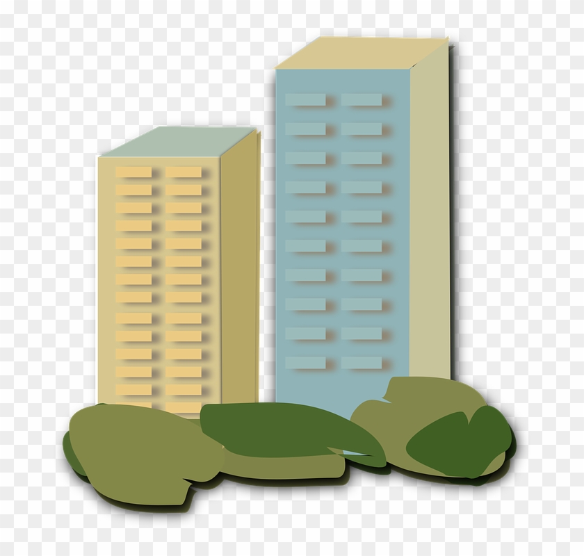 Apartment House Clipart - Block Of Flat Cartoon #267106