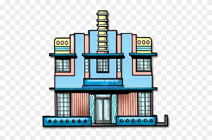 Deco Bldg 2 - Art Deco Miami Clipart #267121