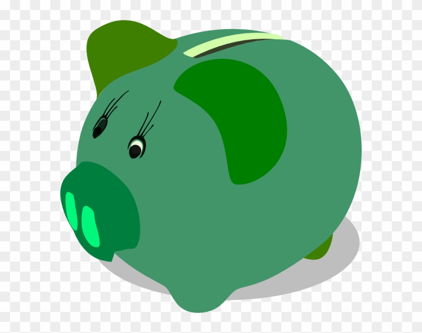 Green Piggy Bank Cartoon #267168