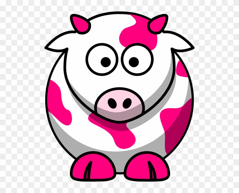 Pink Cow Clip Art - Draw Cartoon Cow #267217
