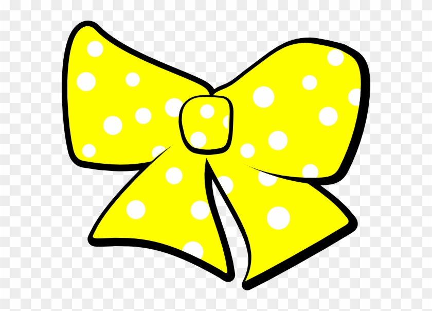 Bow With Polka Dots Clip Art - Yellow Polka Dot Bow #267227