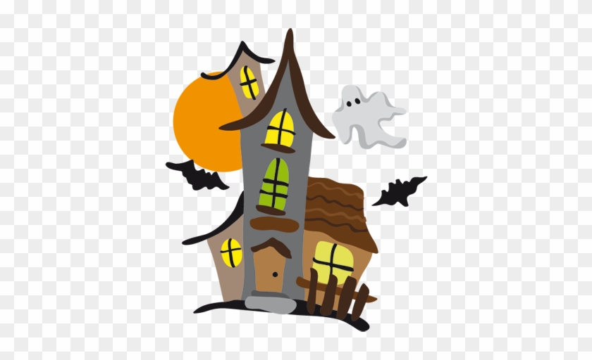 Haunted House Kids Sticker - Casa Del Terror Dibujo #267293