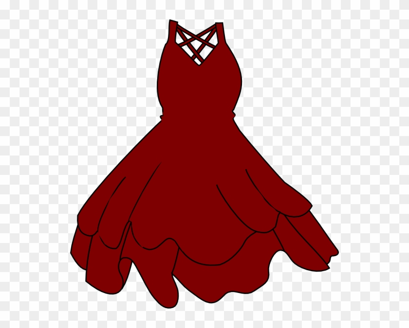 Burgandy Dress Clip Art At Clker - Clip Art Red Dress #267556