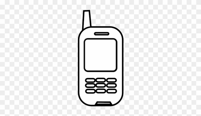 Cell Phone Clip Art - Mobile Black And White #267654