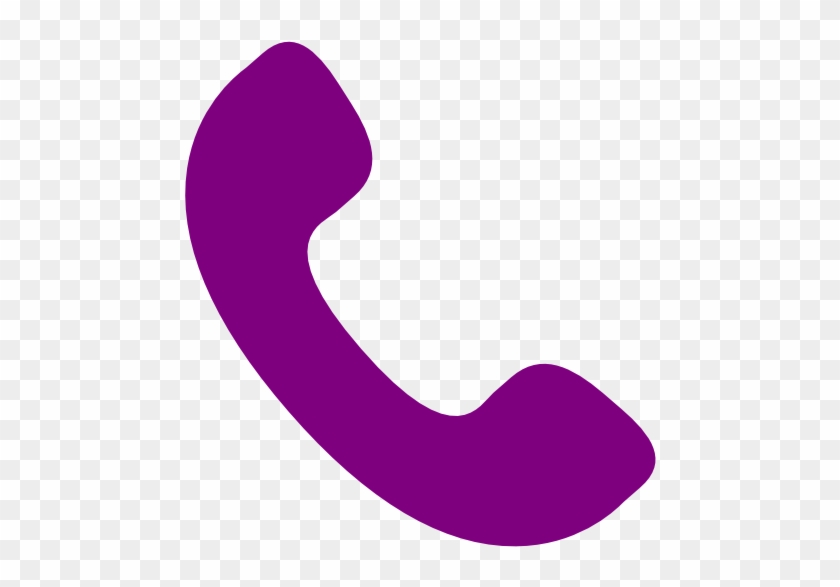 Purple Clipart Telephone - Phone Icon Png Purple #267662