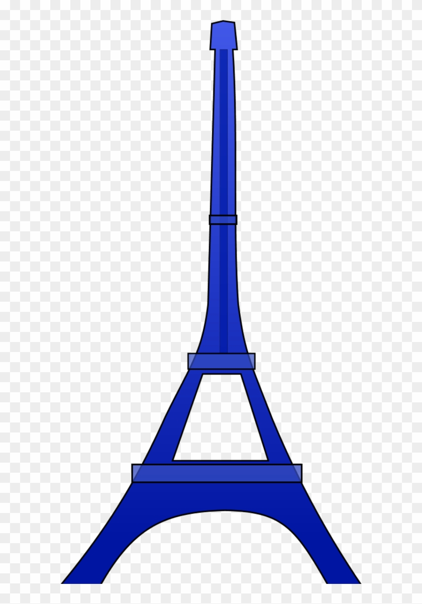 Vector Clip Art - Blue Eiffel Tower Clipart #267724