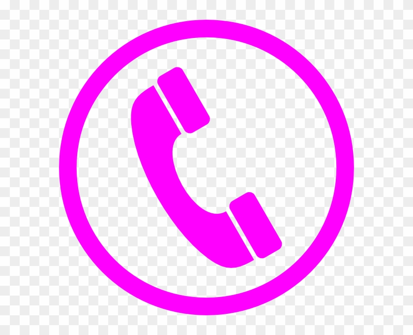 Telephone Magenta Clip Art - Phone Symbol For Business Card #267768