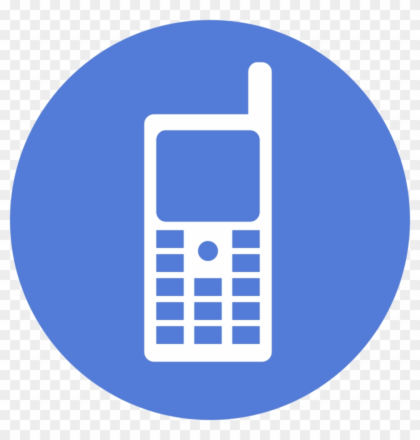 Open - Blue Cell Phone Logo Png #267779