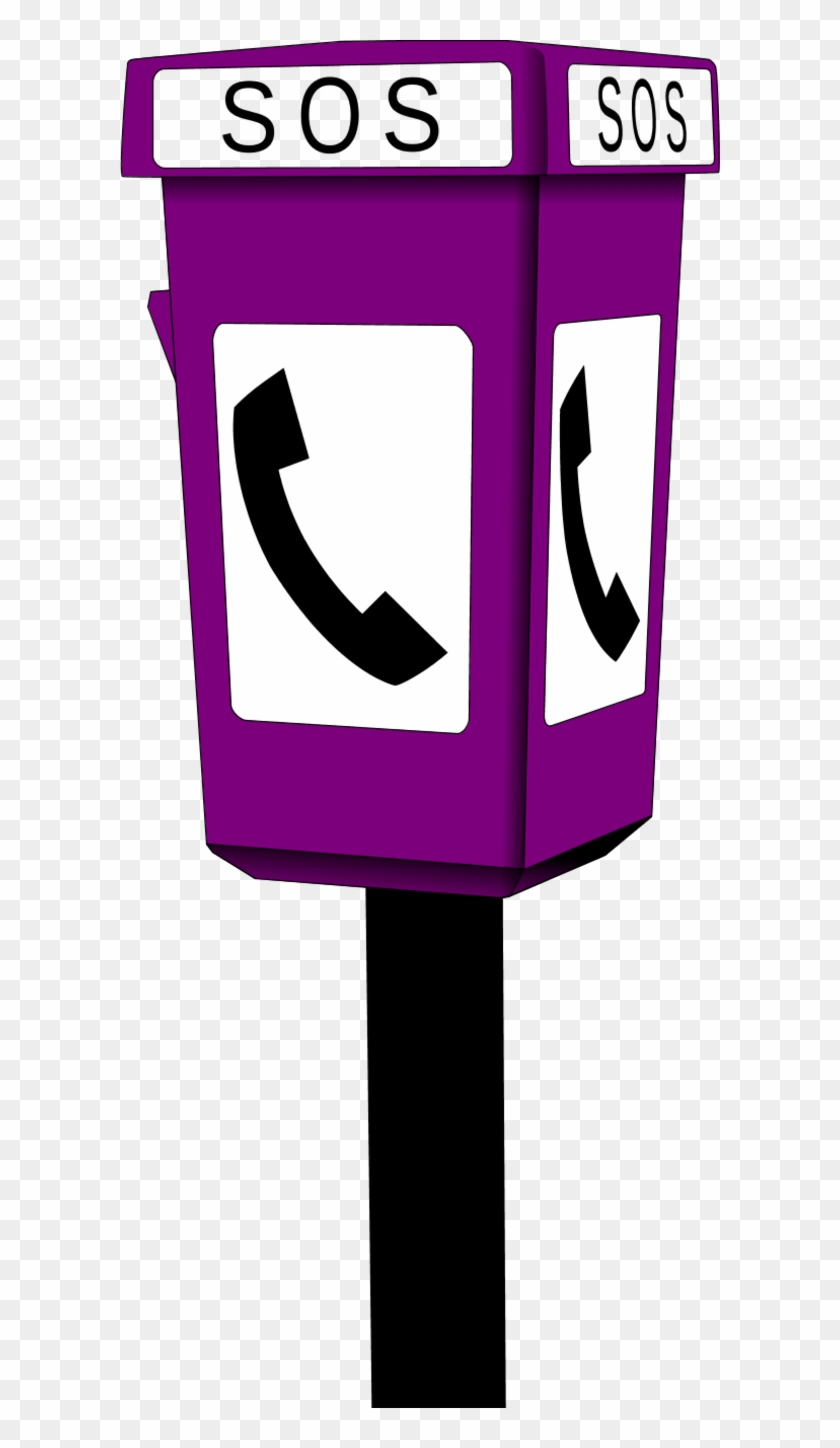 Phone Booth With Sos Sign - Telephone Booth #267855