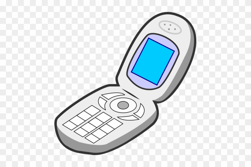 Drawing Of A Flip Phone - Non Living Things Clipart #267893