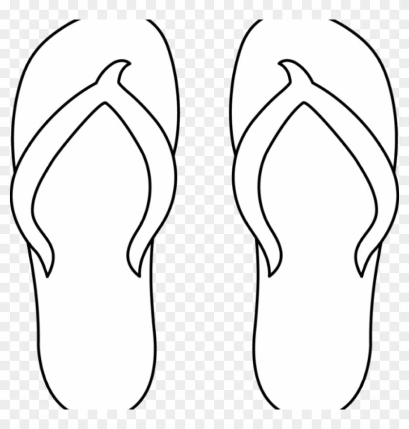 Flip Flop Clip Art Free Flip Flops Clipart Black And - Draw A Flip Flop #267911