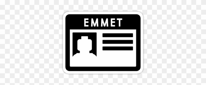 "emmet Nametag " Stickers By Cattocc - Emmet Lego Name Tag #1759997
