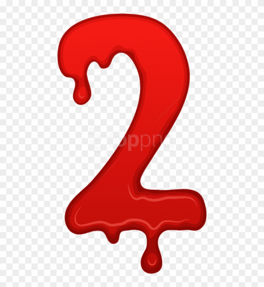 Free Png Download Bloody Number Two Clipart Png Photo - Bloody Numbers Png #1759998