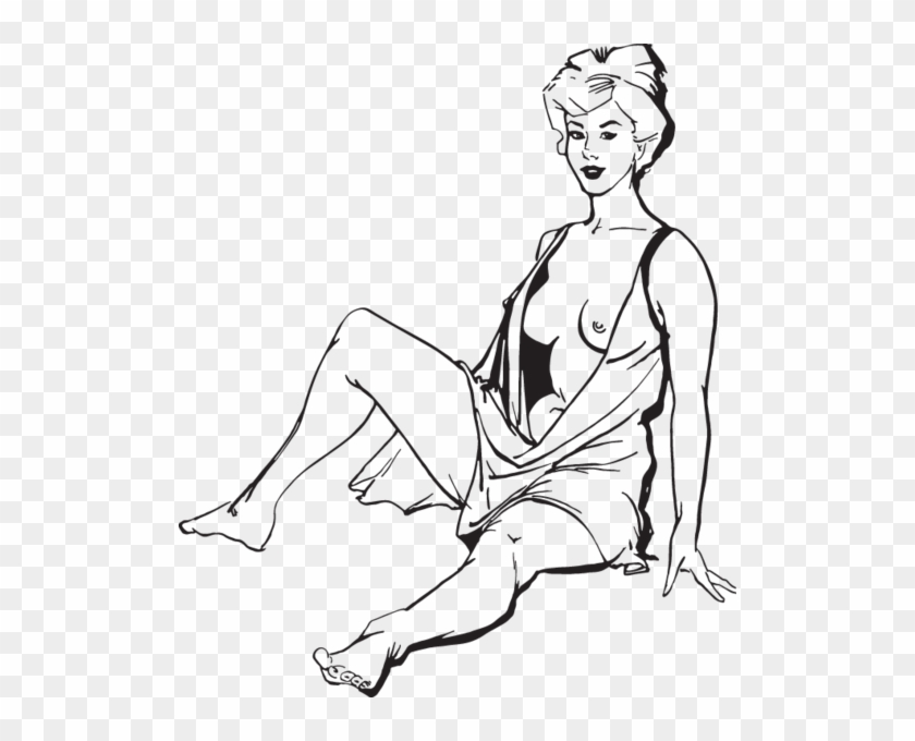 Nude Woman Clipart Images, Vector Clipart, Multiple - Naked Women Line Art #1760027