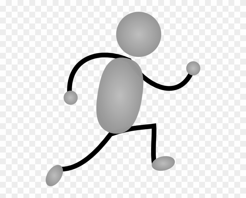 Silver Man Clip Art At Clker Com Ⓒ - Running Person Gif Png #1760046