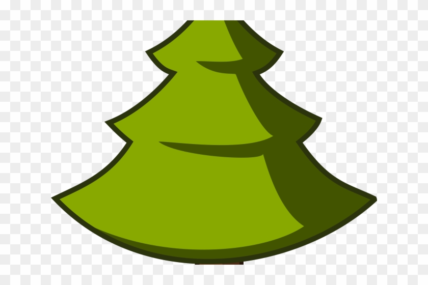 Fir Tree Clipart Red Wood Tree - Simple Cartoon Christmas Tree #1760221