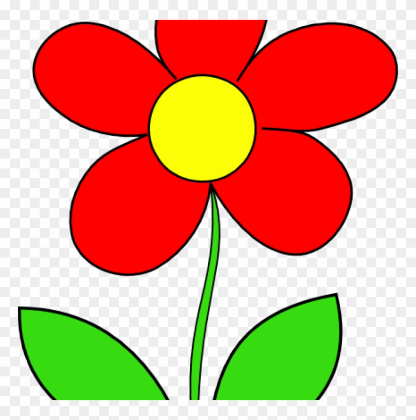 Download Red Flower Clipart - Red Flower Simple Drawing #1760373