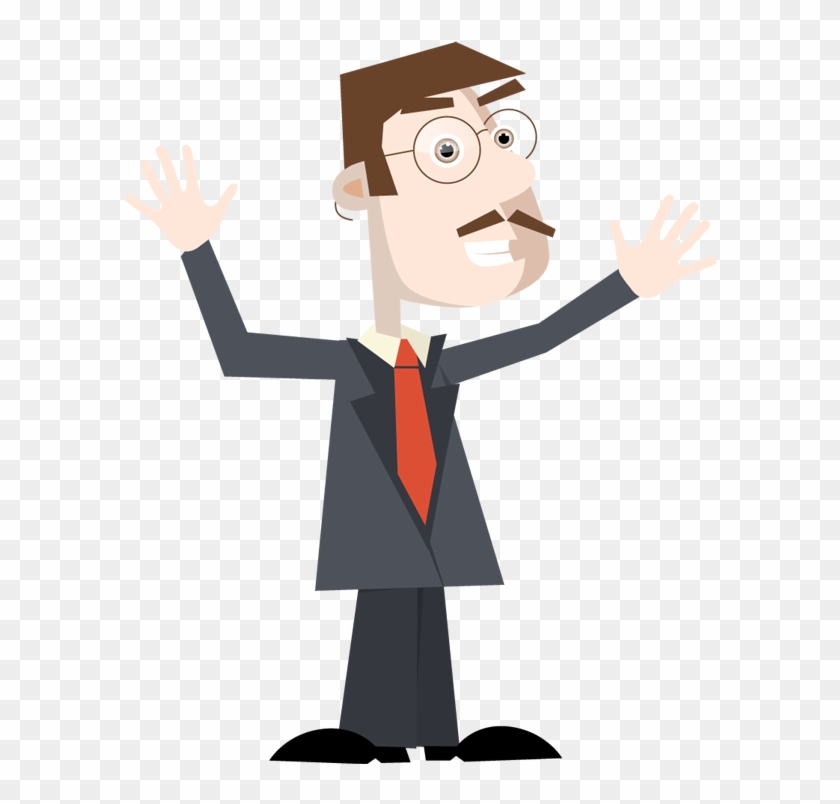 Businessman Excited With Hands Up - Businessman Excited With Hands Up #1760489