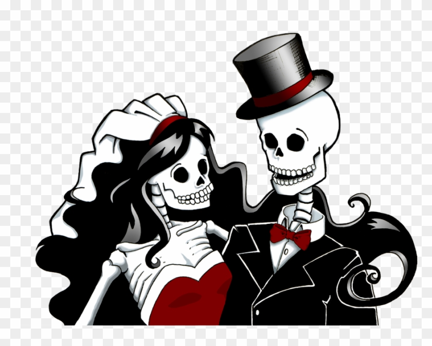 Pin Bride And Groom Images Clip Art - Till Death Do Us Part Skeleton #1760544