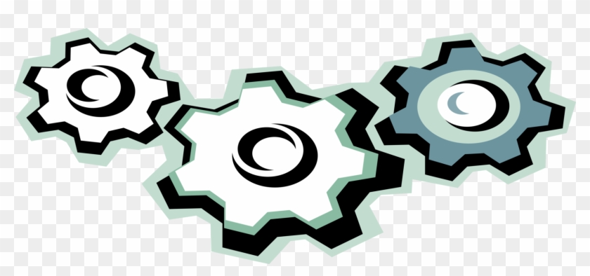 Cogwheel Rotating Vector Image Illustration Of Mechanism - Graphic Design #1760562