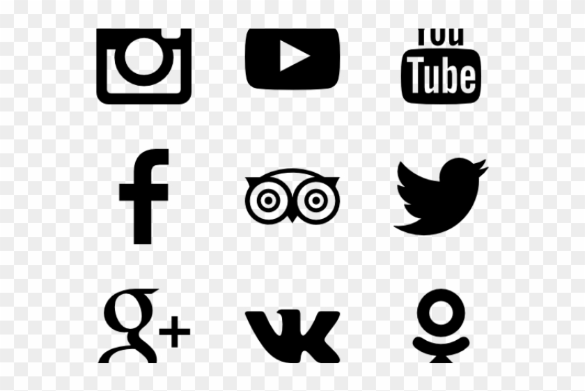 Social Media Icons Clipart Icon Pack - Facebook Instagram Twitter Logo Vector #1760646