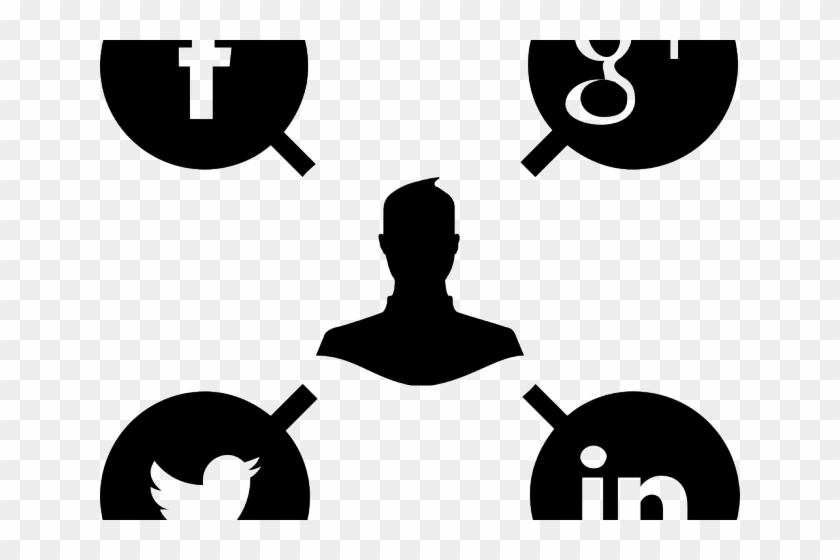 Social Media Clipart Black And White - Black And White Social Media Icon Png #1760656