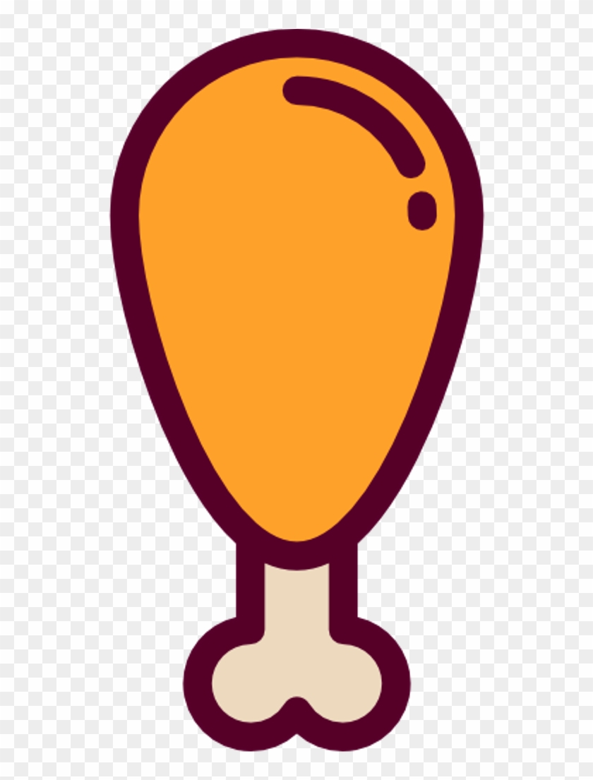 Interesting Aesthetic Food Friedchicken Emoji Sticker - Chicken Drumstick Vector Png #1760858