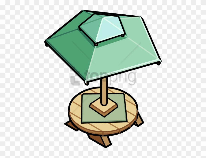 Free Png Club Penguin Wiki Patio Furni Png Image With - Club Penguin Umbrella Table #1761022