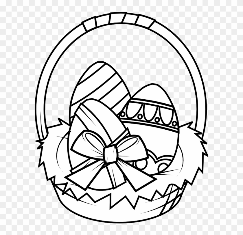 Dibujo De Unos Huevos De Pascua En Una Cesta - Dibujos De Huevos De Pascua  - Free Transparent PNG Clipart Images Download