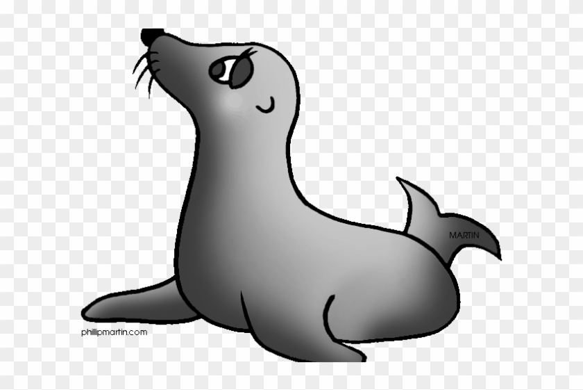 Seal Clipart Simple Cartoon - Hawaiian Monk Seal Clip Art #1761218