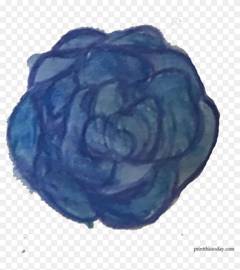 Blue Watercolor Rose - Garden Roses #1761387