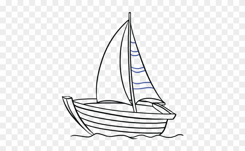 How To Draw A Boat In A Few Easy Steps Easy Drawing - Line Drawing Of Boat #1761388