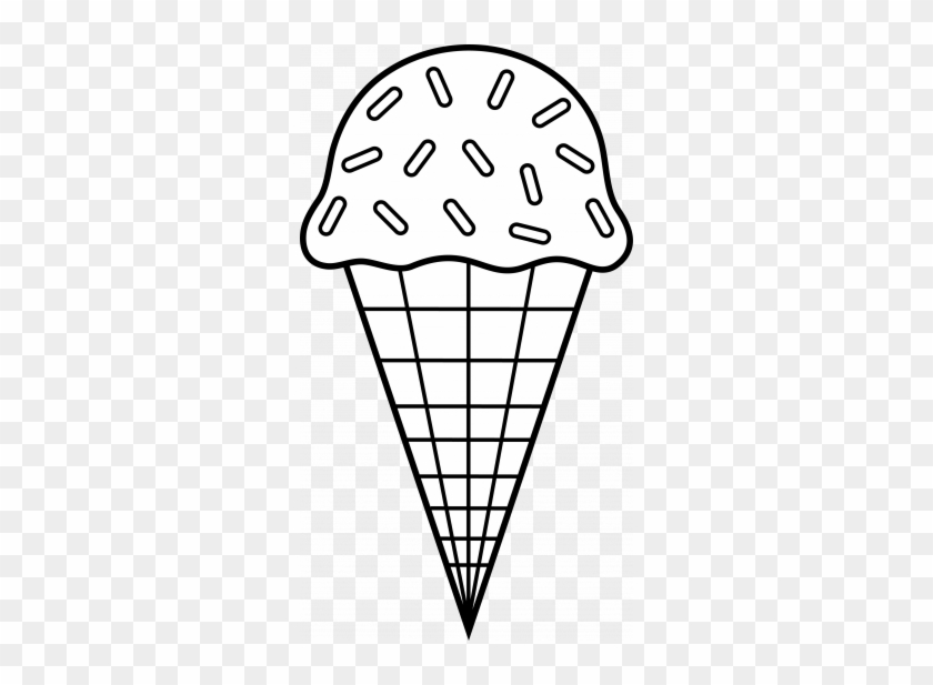 Ice Cream Coloring Clip Art - Ice Cream Black And White #1761535