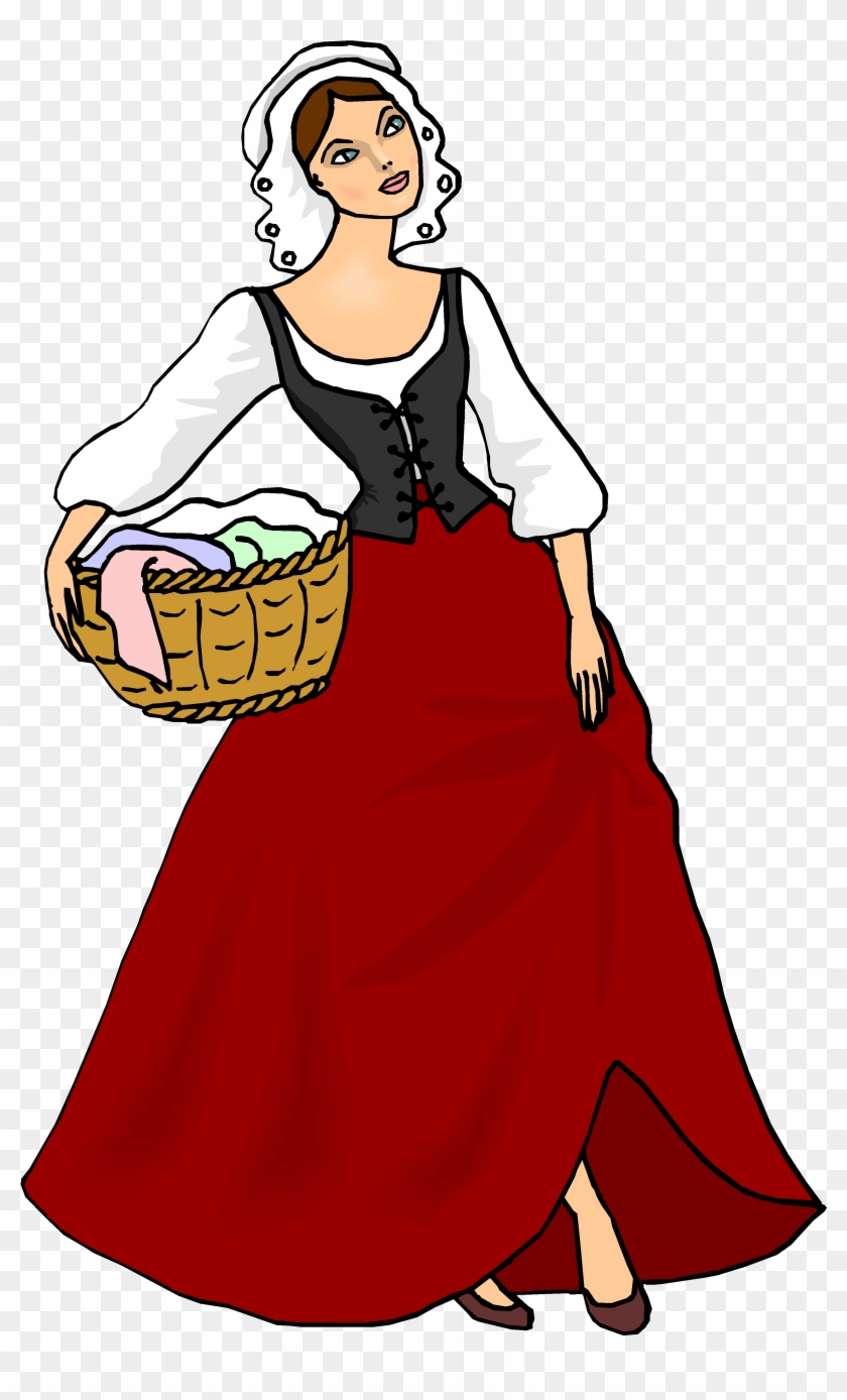 Athena - Medieval Peasant Woman Cartoon #1761636