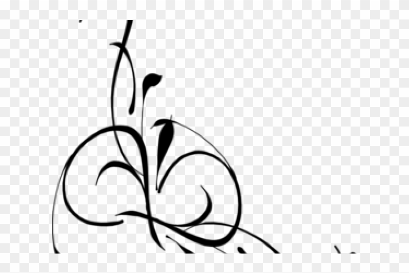 Floral Clipart Swirl - Vine Clip Art #1761945