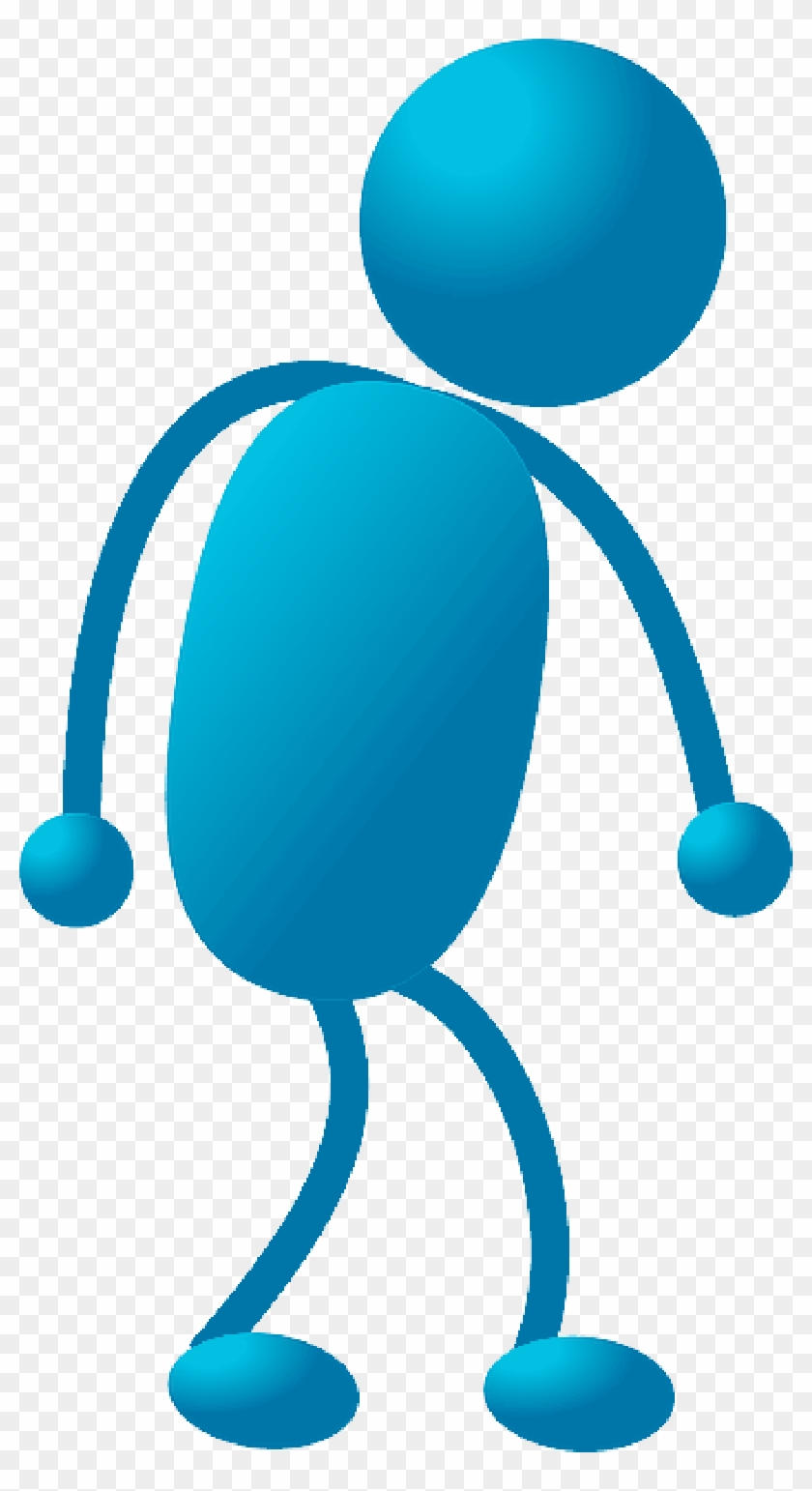 Blue, Stick, People, Man, Guy, Figure, Person, Cartoon - Man Walking Animated Png #1761982