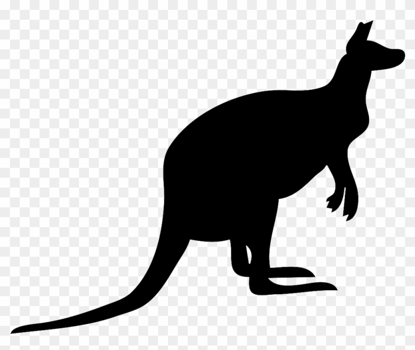 Silhouette Clipart Kangaroo - Kangaroo Silhouette Png #1762117