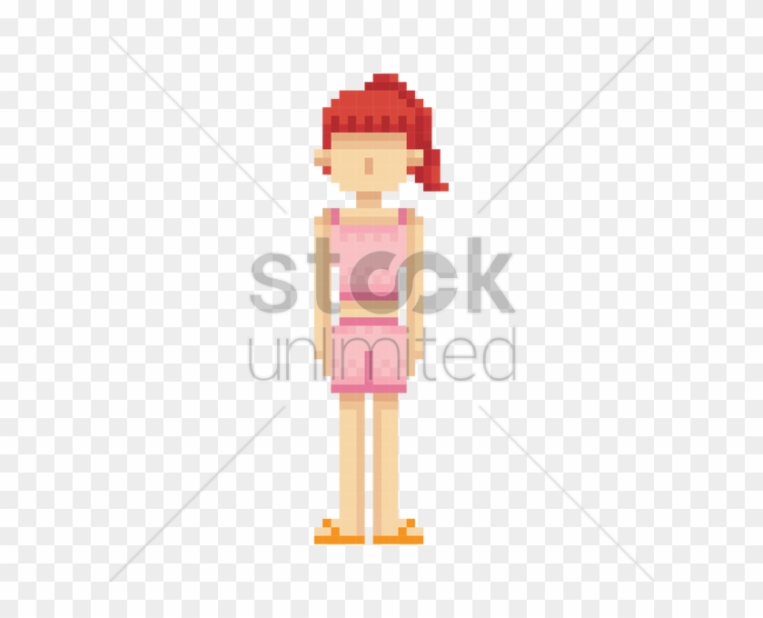 Pixel Art Woman Vector Image Stockunlimited Graphic - Letter A In Candle Design #1762297