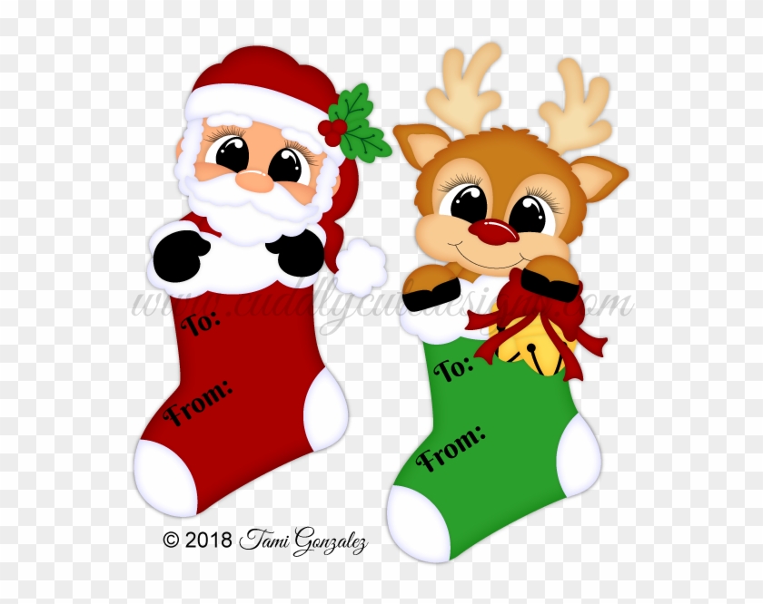 Santa & Reindeer - Cartoon #1762426