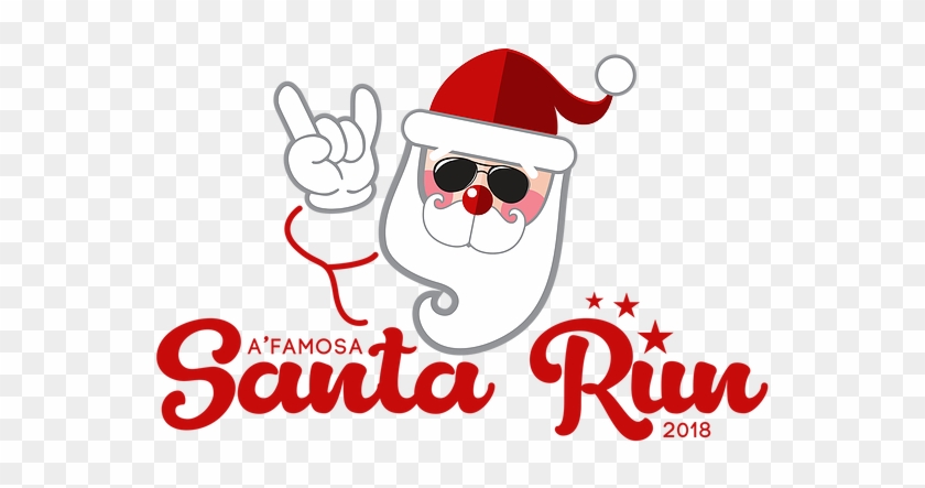 Santa Run Logo - Cartoon #1762442