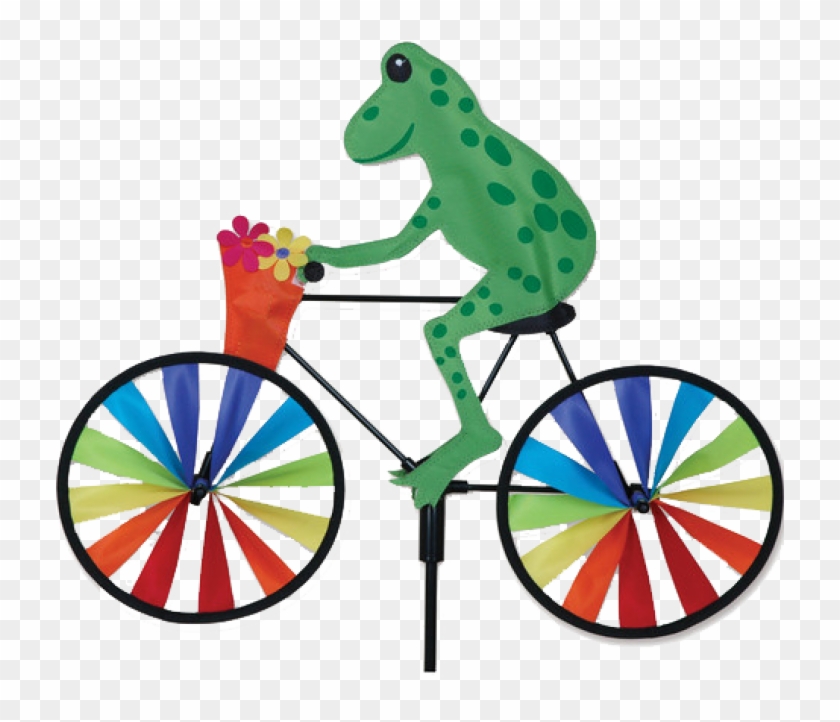 Image Of Tree Frog On A Bicycle Spinner - Flamingo Windsock #1762488