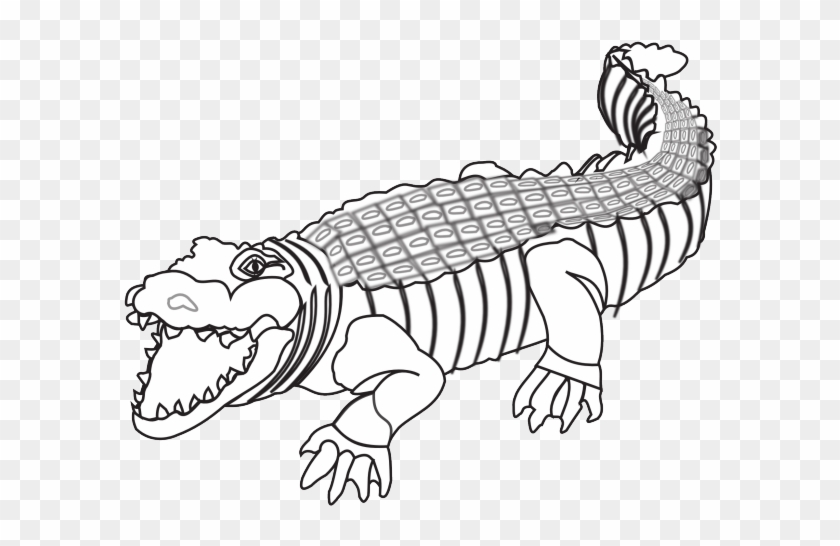 Crocodile Clipart Colour - Crocodile Clipart Black And White Png #1762508