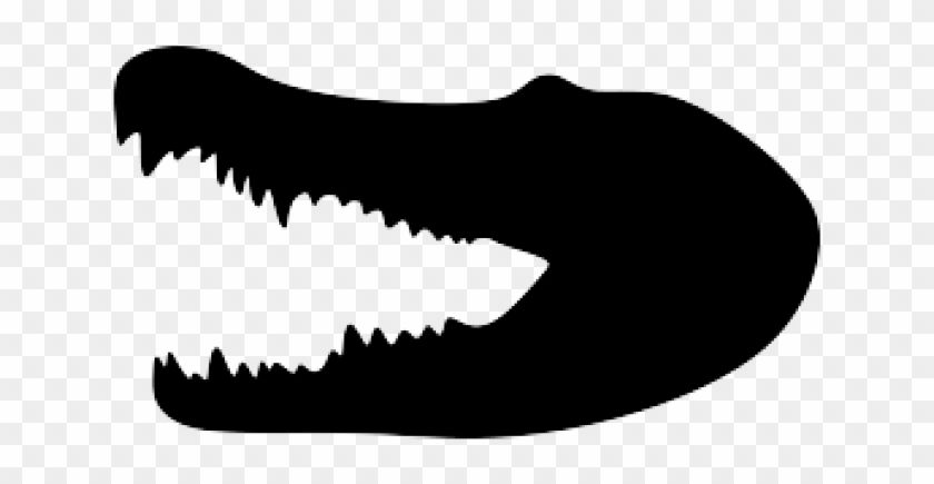 Crocodile Clipart Silhouette - Silhouette Gator Clip Art #1762554