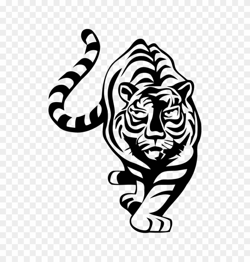 Tiger Decal Style - Tiger Walking Clip Art #1762585