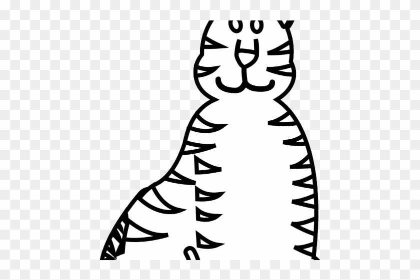 White Tiger Clipart Black Vector - Safari Clipart Black And White #1762603
