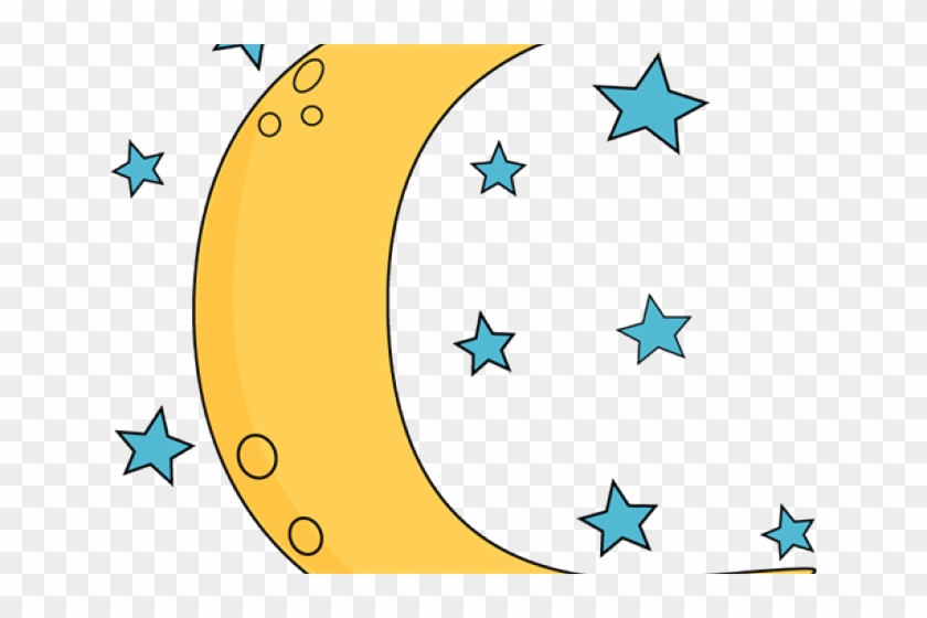 Clip Art Black And White Stock Cute X Dumielauxepices - Moon And Stars Cartoon Png #1762613